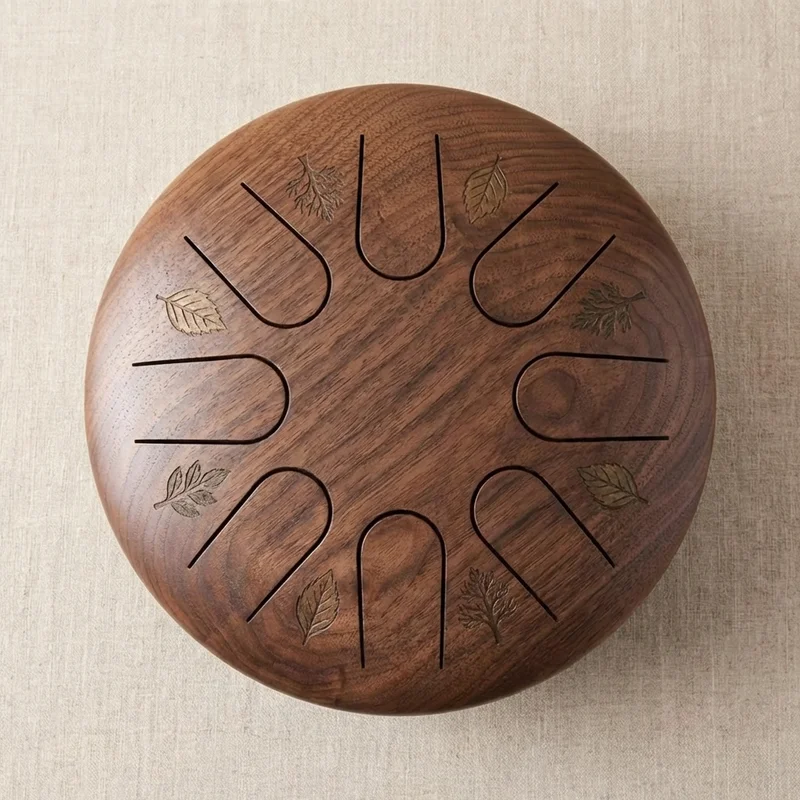Walnut Meditation Drum — D Minor Forest Spirit - 2