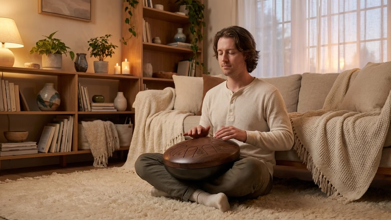 Walnut Meditation Drum — D Minor Forest Spirit - 5