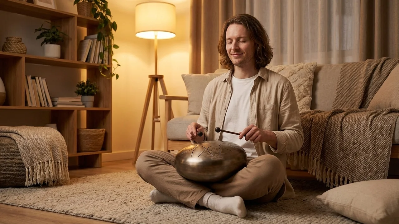 Recycled Steel Tongue Drum — 12-Inch D Minor Zen - 5