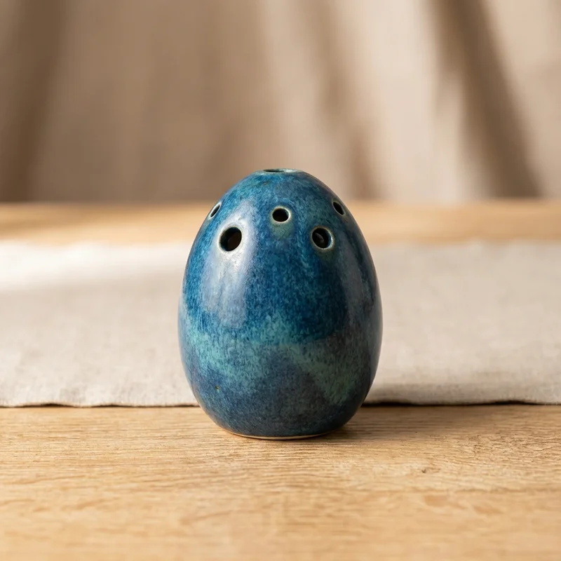 Ceramic Ocarina — Soprano F Ocean Blue - 1