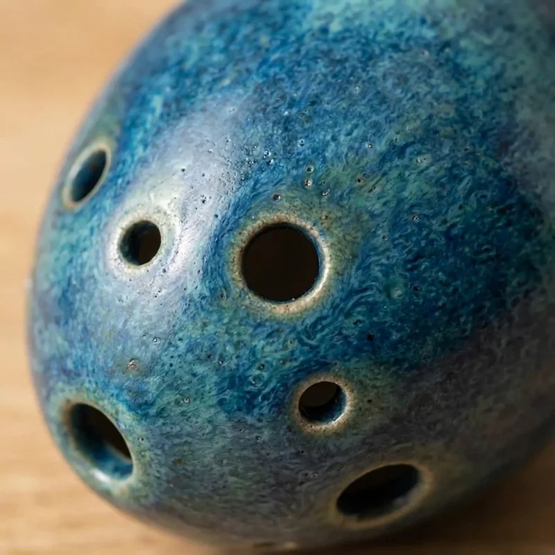 Ceramic Ocarina — Soprano F Ocean Blue - 3