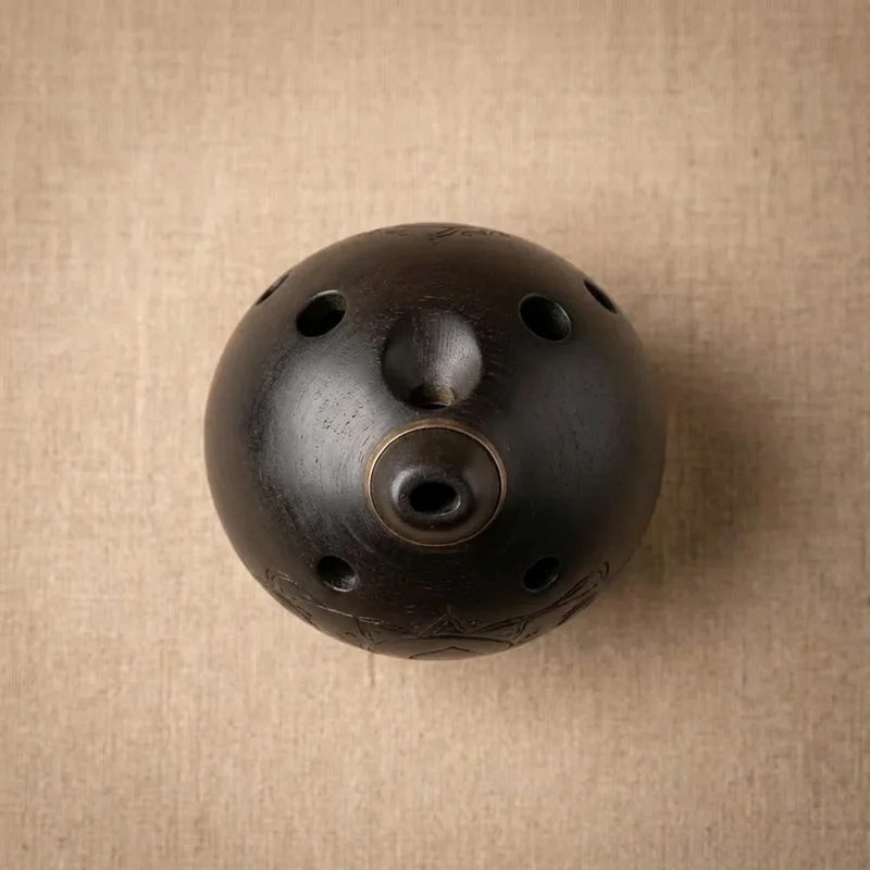 Double-Chamber Ocarina — Bass C Ebony Matte - 2