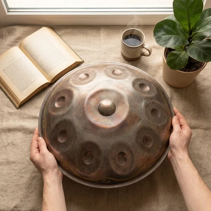 Raw Steel Handpan — Hijaz 9-Note Desert Edition - 4