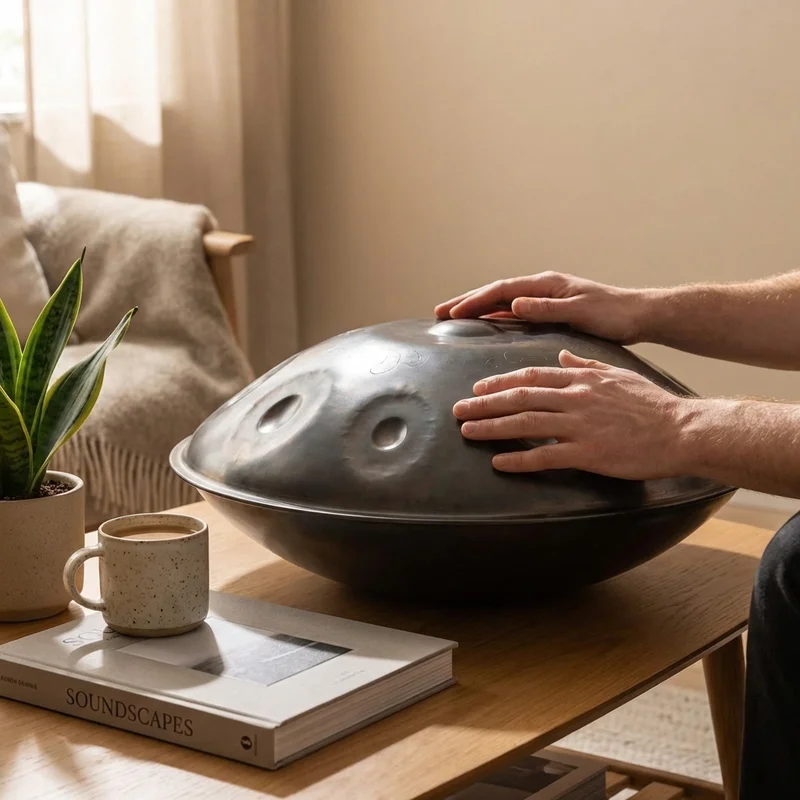 Nitrided Steel Handpan — D Kurd 9-Note Concert Grade - 4