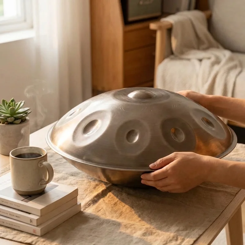 Stainless Steel Handpan — Mystic Voyage 9-Note Signature - 4