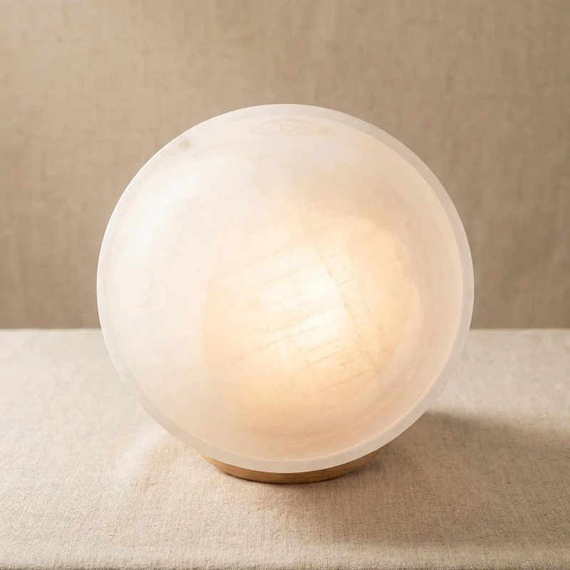 Frosted Crystal Quartz Singing Bowl — G Note 10-Inch Throat Chakra - 2