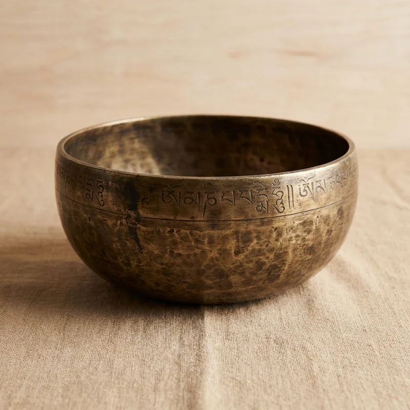 Vintage Jambati Singing Bowl — D Note Extra-Thick Wall Meditation - 1