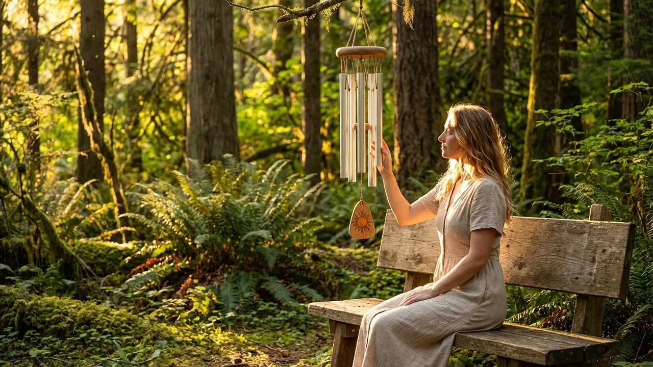 Recycled Aluminum Wind Chime — 5 Tubes Pentatonic Tuned - 6