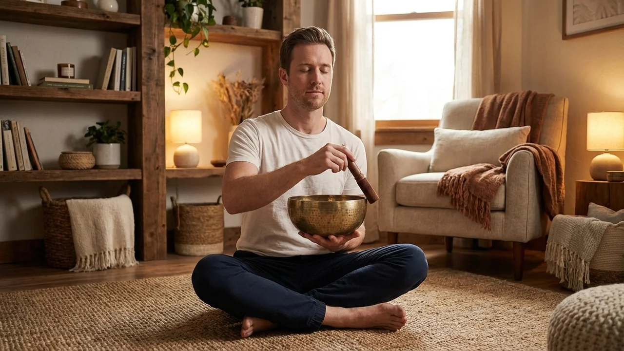 Recycled Brass Singing Bowl — 7-Inch Hand-Hammered Meditation - 5