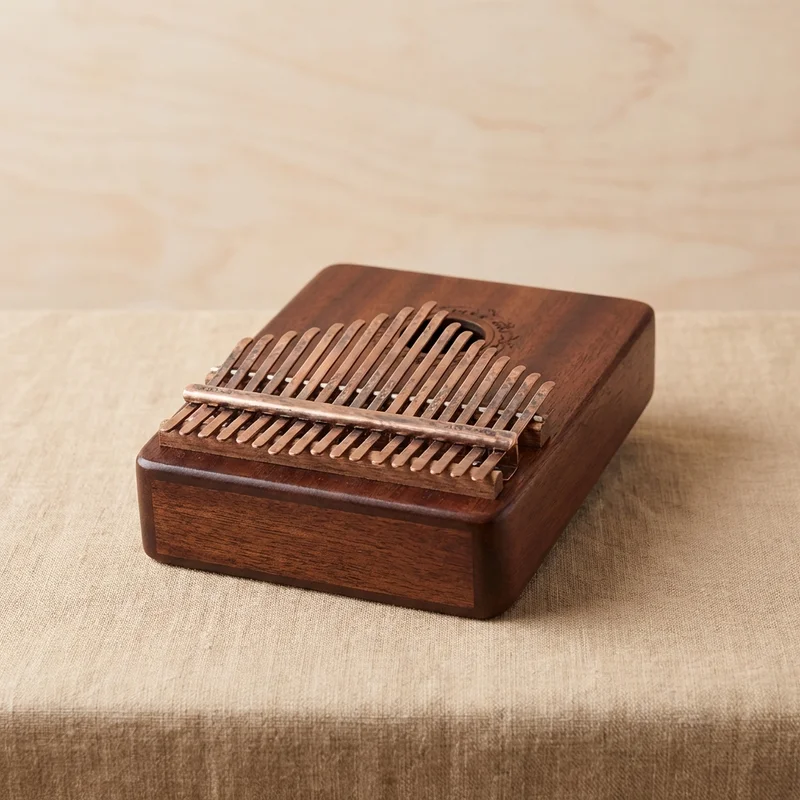 Recycled Copper Tine Kalimba — 17 Key Warm Resonance - 1