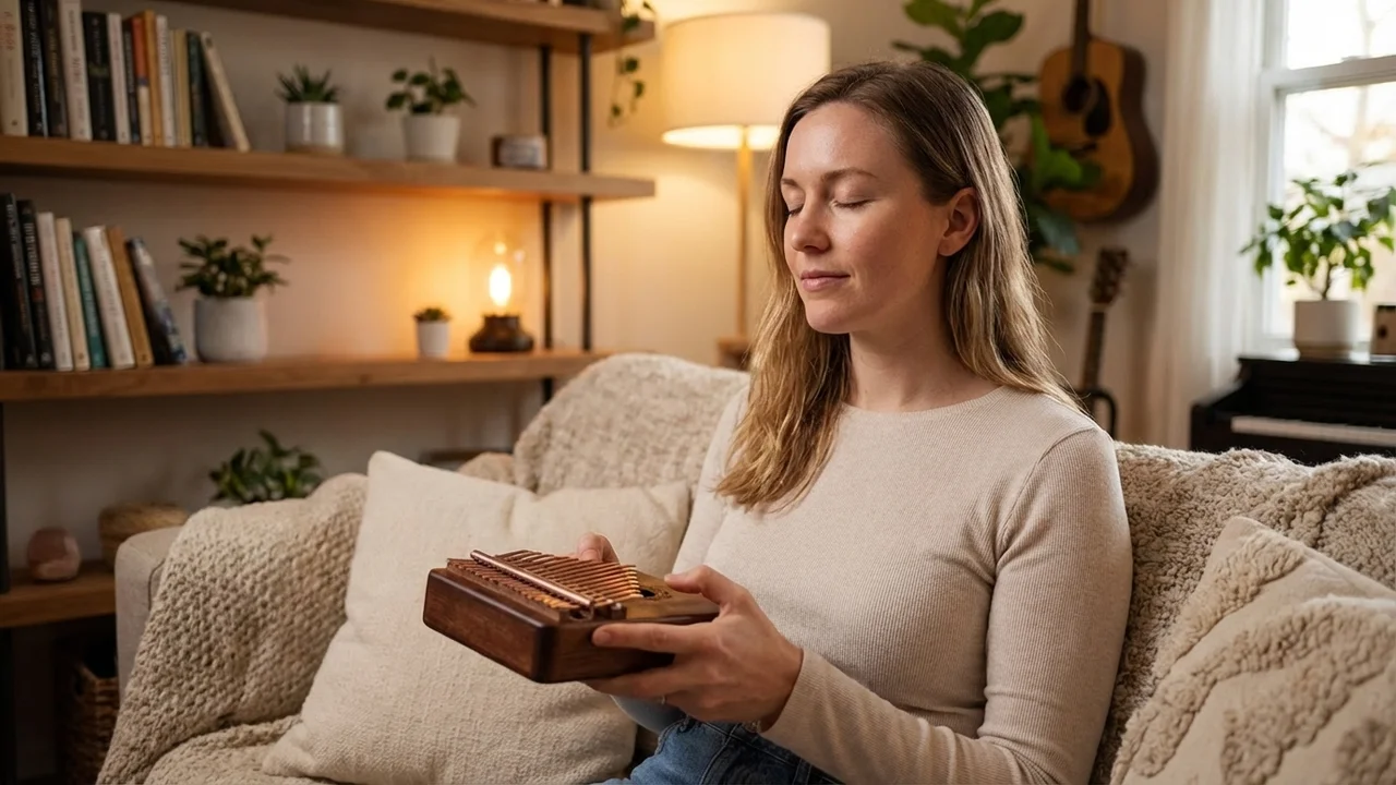 Recycled Copper Tine Kalimba — 17 Key Warm Resonance - 5