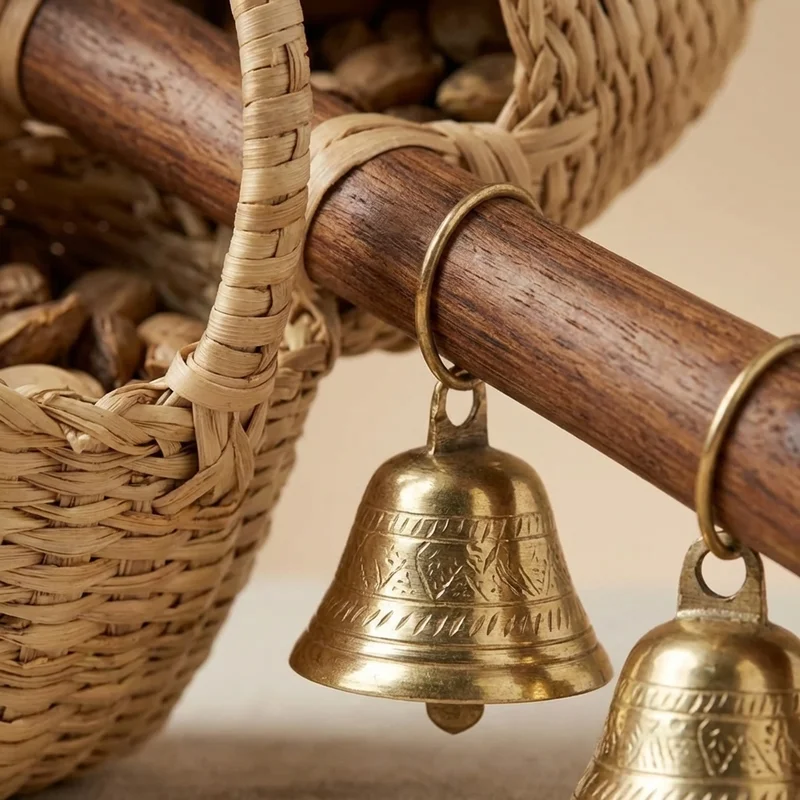 Woven Palm Caxixi — Double Bell Brazilian Rhythm Shaker - 3