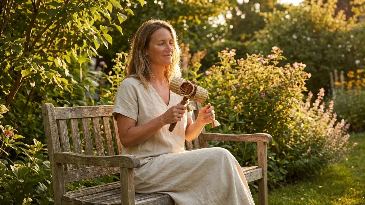 Woven Palm Caxixi — Double Bell Brazilian Rhythm Shaker - 6