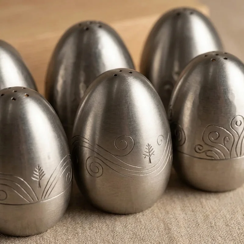 Recycled Steel Egg Shaker Set — Matte Finish Six-Pack - 3