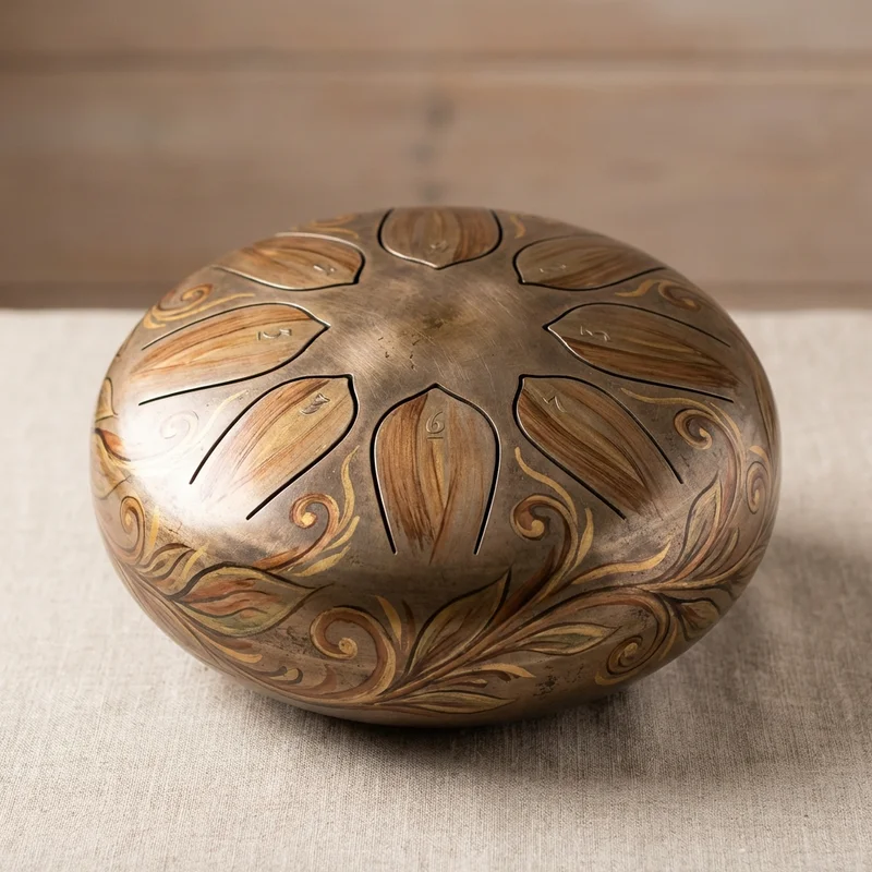 Steel Tongue Drum Explorer Kit — 8-Note D Major with Mallets & Bag - 1