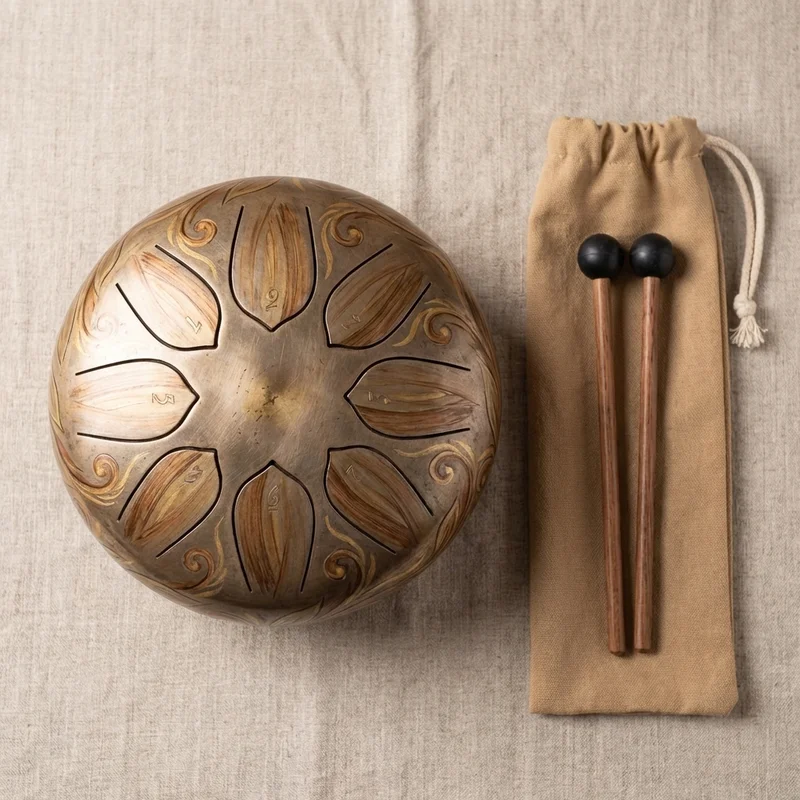 Steel Tongue Drum Explorer Kit — 8-Note D Major with Mallets & Bag - 2