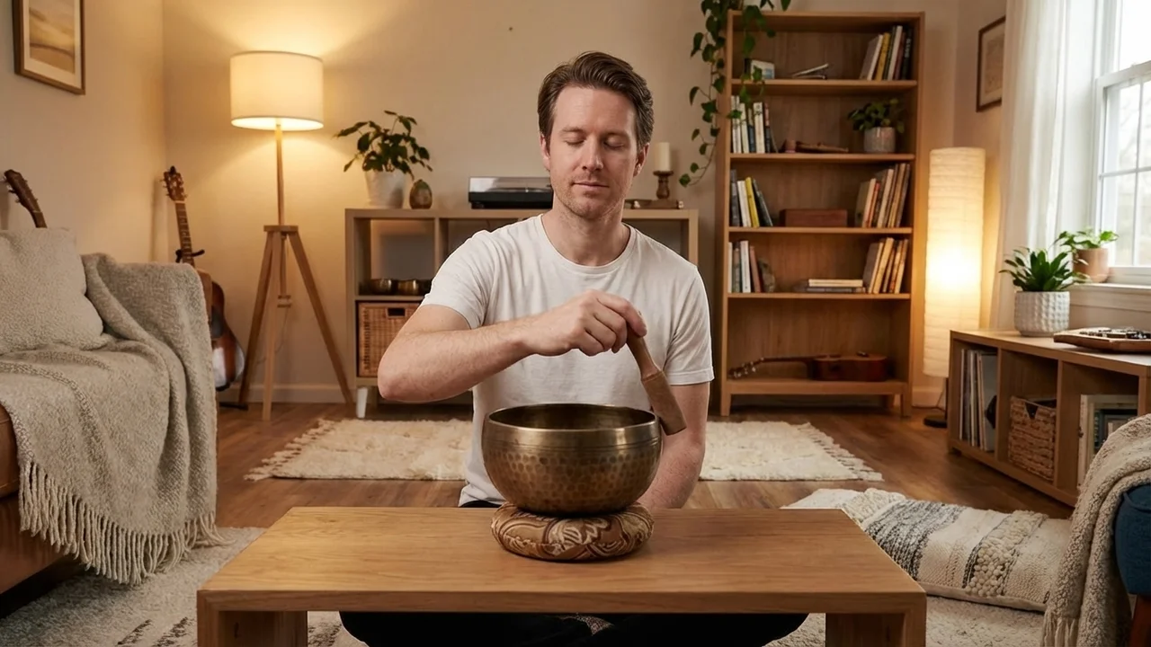 Hand-Hammered Tibetan Bowl Starter Kit — 5-Inch with Mallet & Cushion - 5