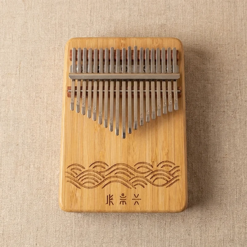 Sustainable Bamboo Kalimba — 17 Key Pentatonic Eco-Crafted - 2