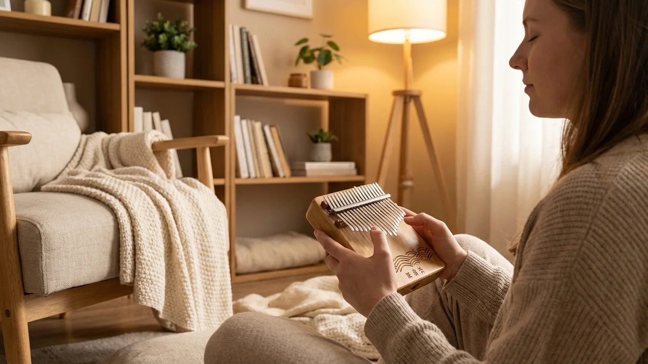 Sustainable Bamboo Kalimba — 17 Key Pentatonic Eco-Crafted - 5