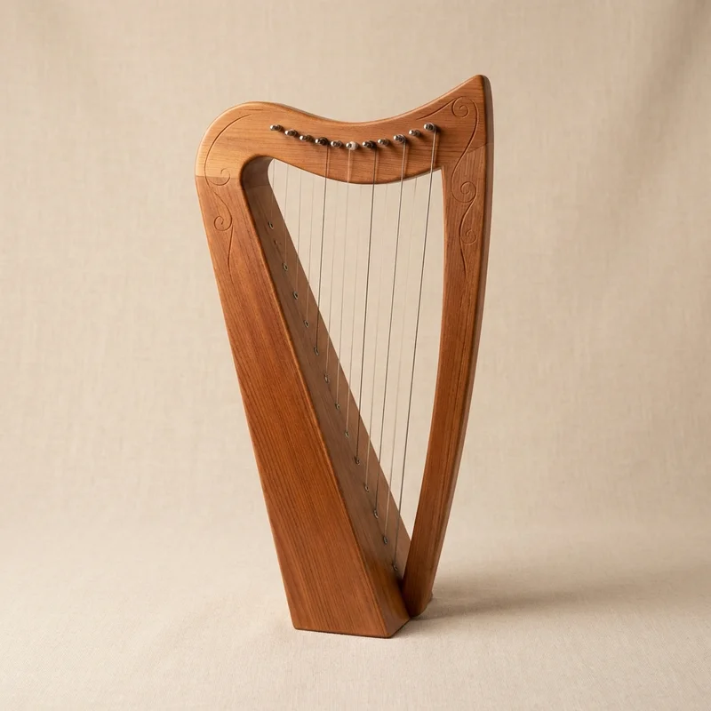 Western Red Cedar Lap Harp — 8 String Diatonic Sustainable - 1