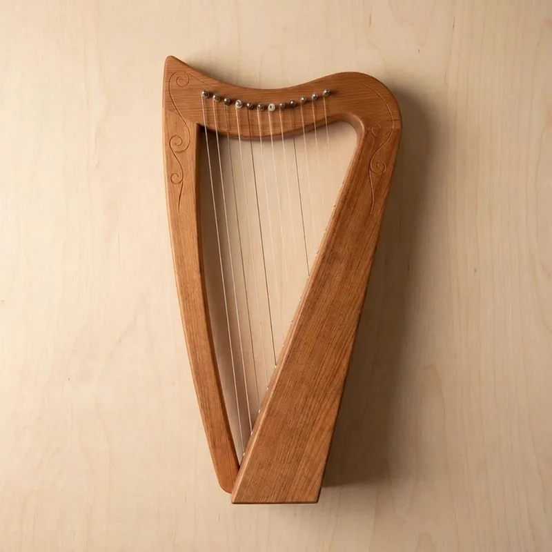 Western Red Cedar Lap Harp — 8 String Diatonic Sustainable - 2