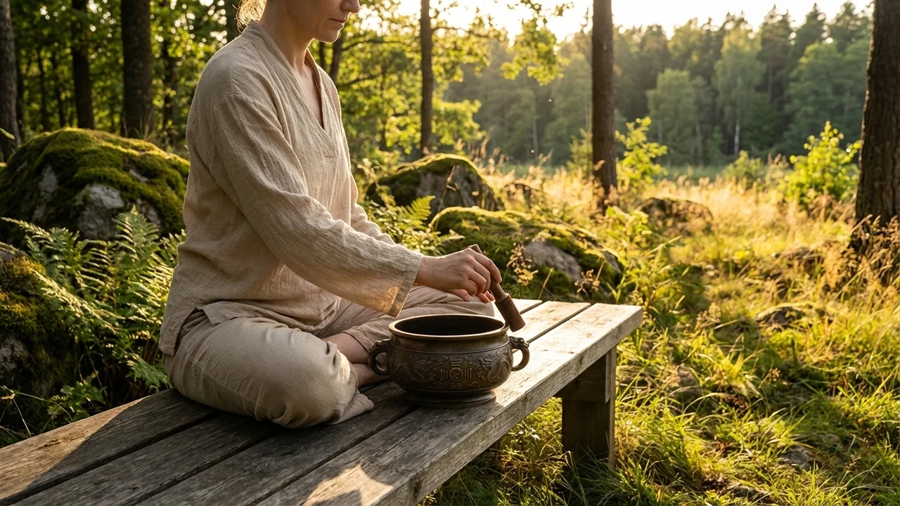 Bronze Taoist Bowl — F Note Wudang Temple Style - 6
