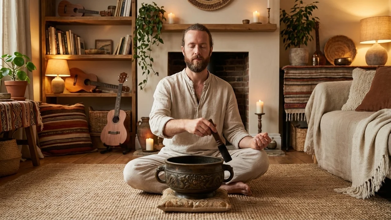 Antique Bronze Taoist Bowl — G Note Dragon Motif - 5