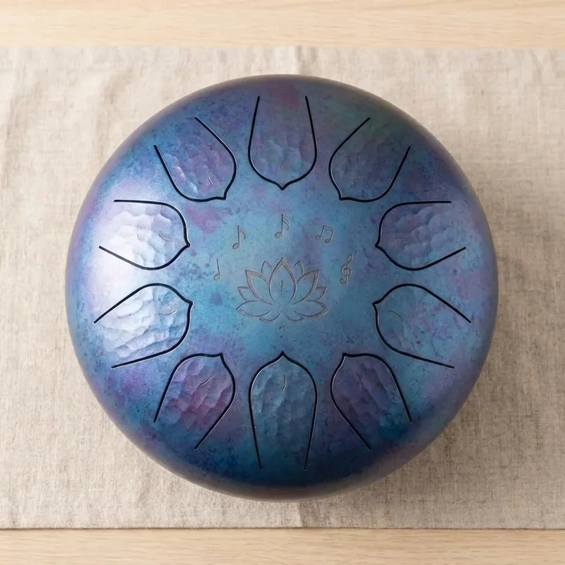 Carbon Steel Tongue Drum — C Major 11-Note Ethereal Finish - 2