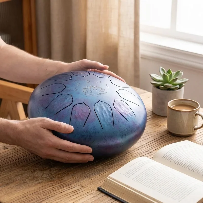 Carbon Steel Tongue Drum — C Major 11-Note Ethereal Finish - 4