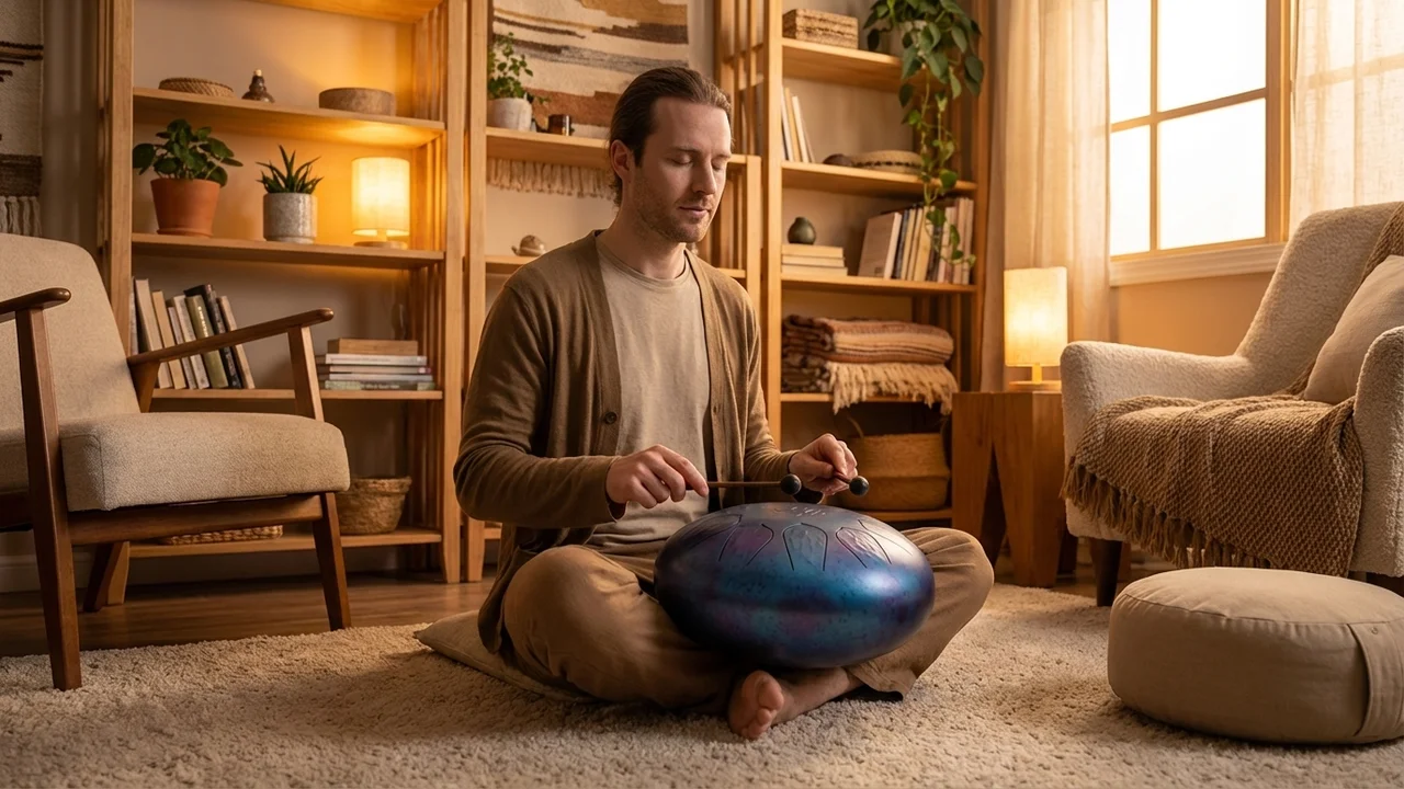 Carbon Steel Tongue Drum — C Major 11-Note Ethereal Finish - 5