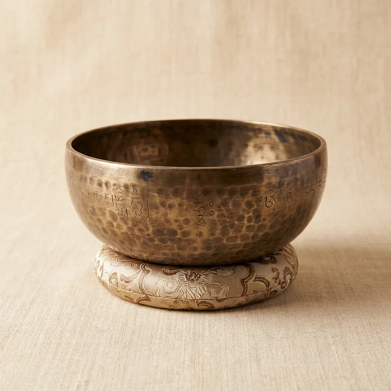 Seven-Metal Therapy Tibetan Singing Bowl — 9-Inch Healing Grade - 1