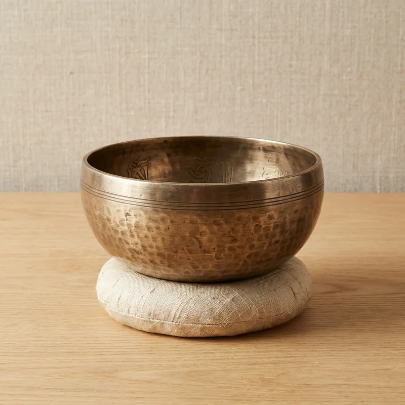 Hammered Tibetan Singing Bowl — Note D Sacral Chakra - 1