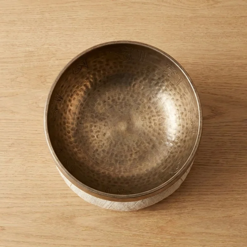 Hammered Tibetan Singing Bowl — Note D Sacral Chakra - 2