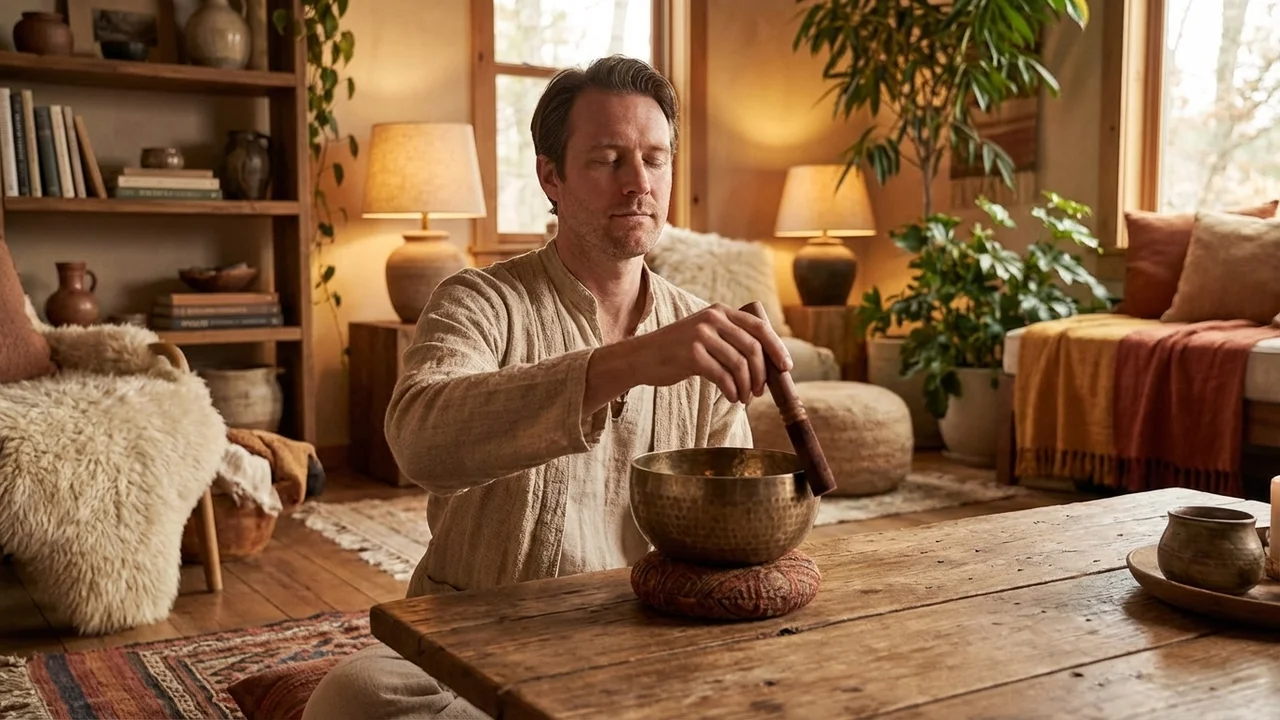 Full Moon Bronze Tibetan Singing Bowl — 5-Inch Meditation Grade - 5