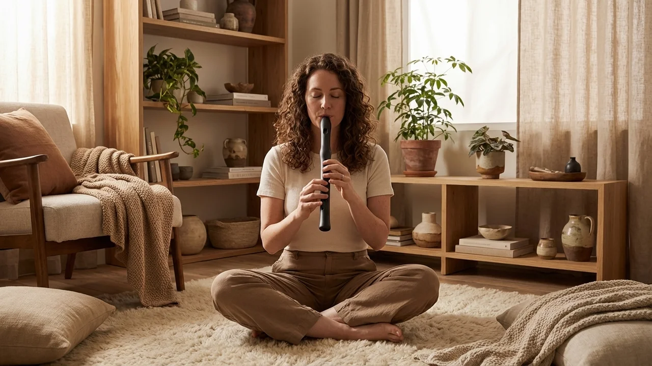 Black Ceramic Vessel Flute — Soprano G Minimalist Matte Finish - 5