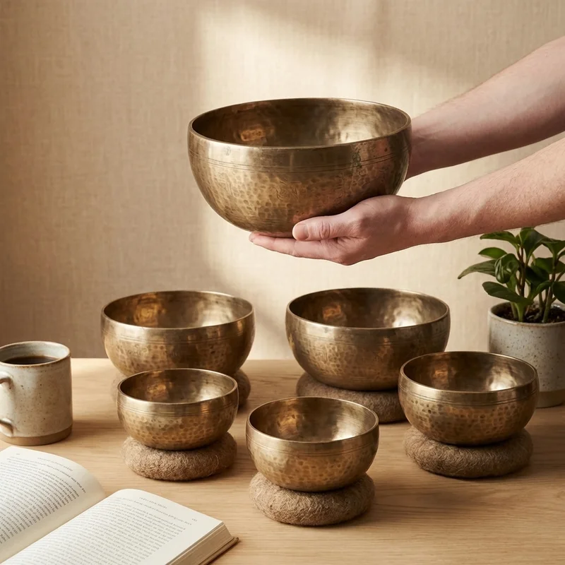 Seven-Bowl Chakra Set — Handcrafted Tibetan Singing Bowls - 4